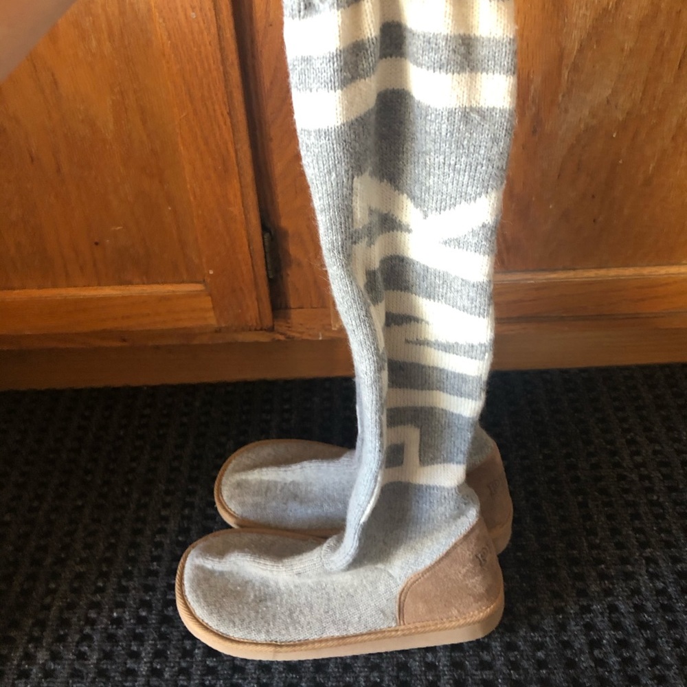 VS PINK knee high sock boots